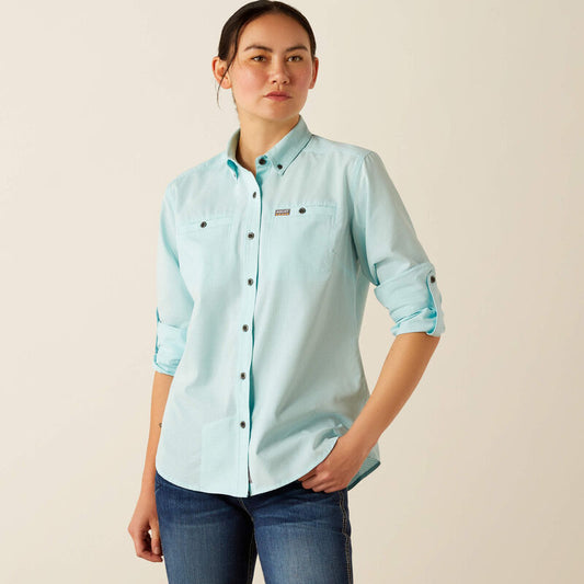Ariat Womens Rebar Mad Rough Durastretch L/S Work Shirt