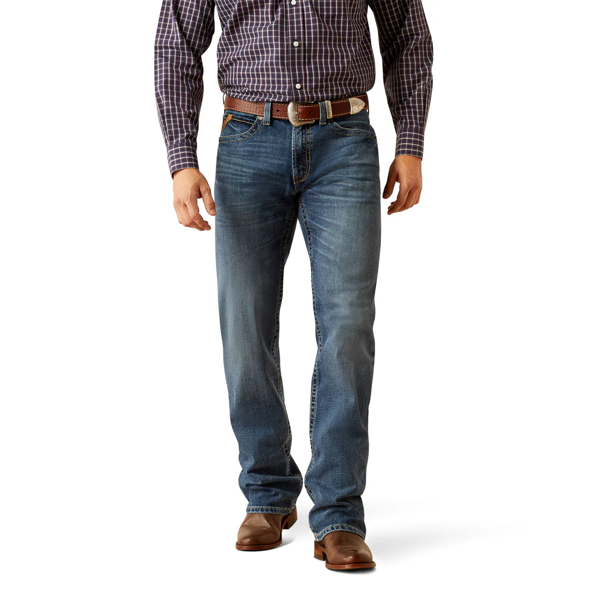 Ariat Mens Andrew M4 Relaxed Fit Boot Cut 34 Leg Jeans