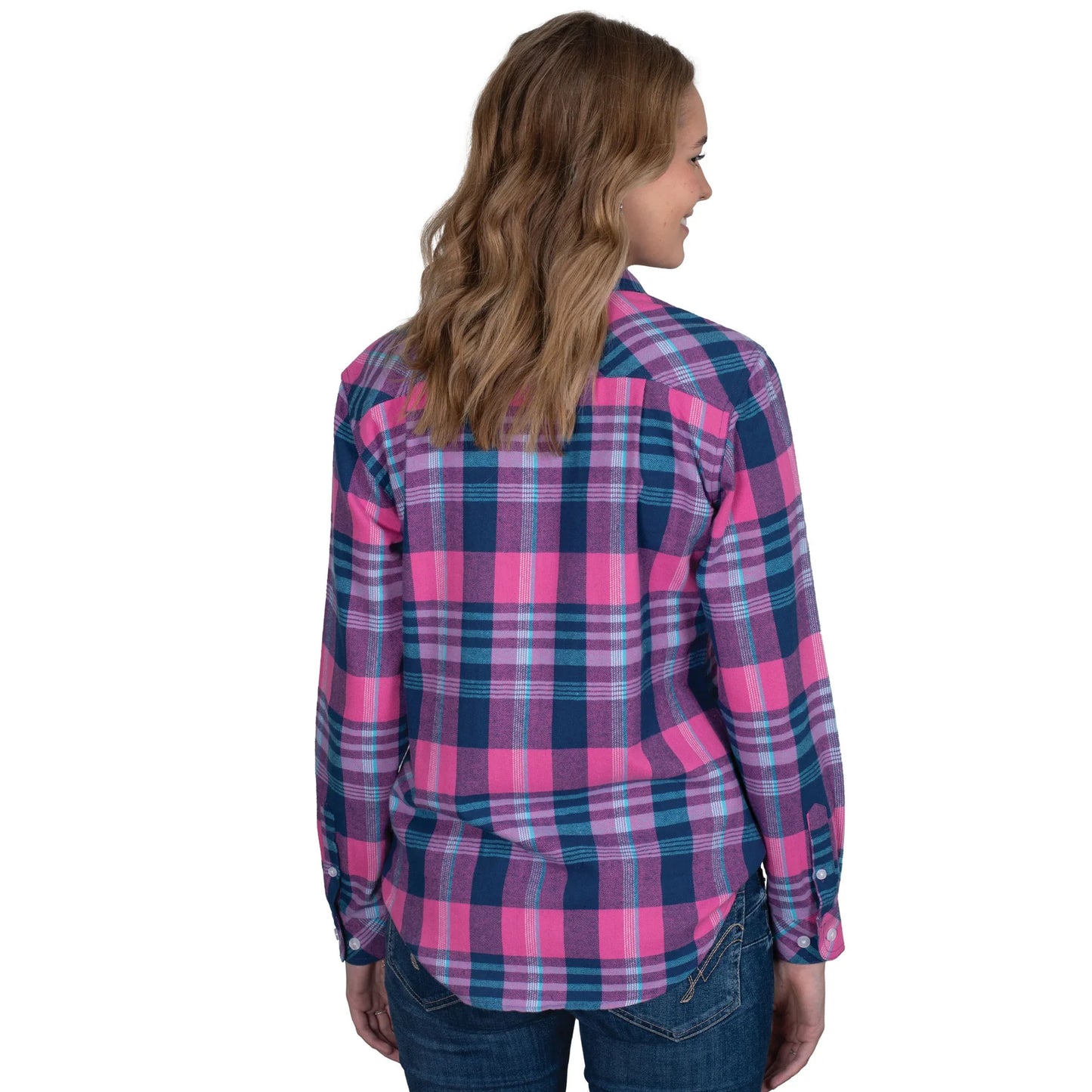 Just Country Womens Brooke Full Button L/S Flannelette Workshirt