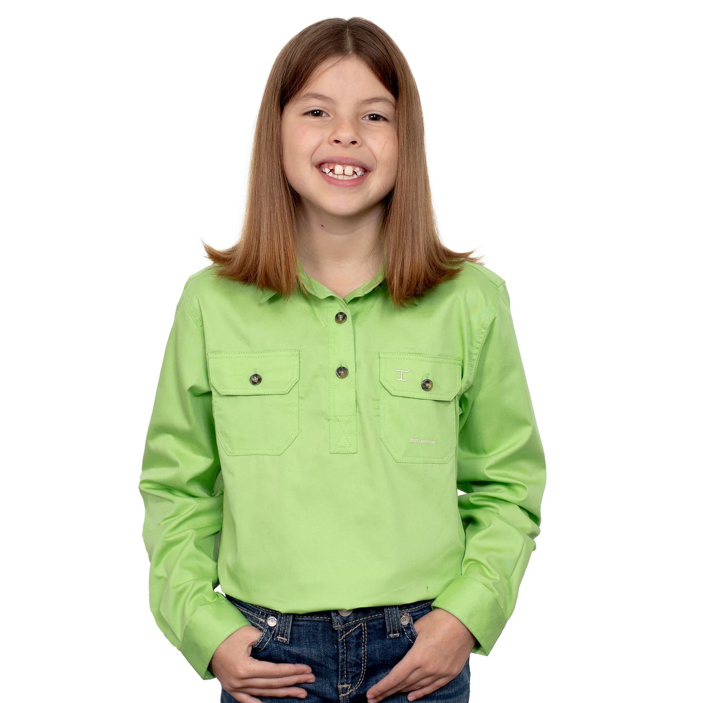 Just Country Kids Kenzie 1/2 Button L/s Shirt