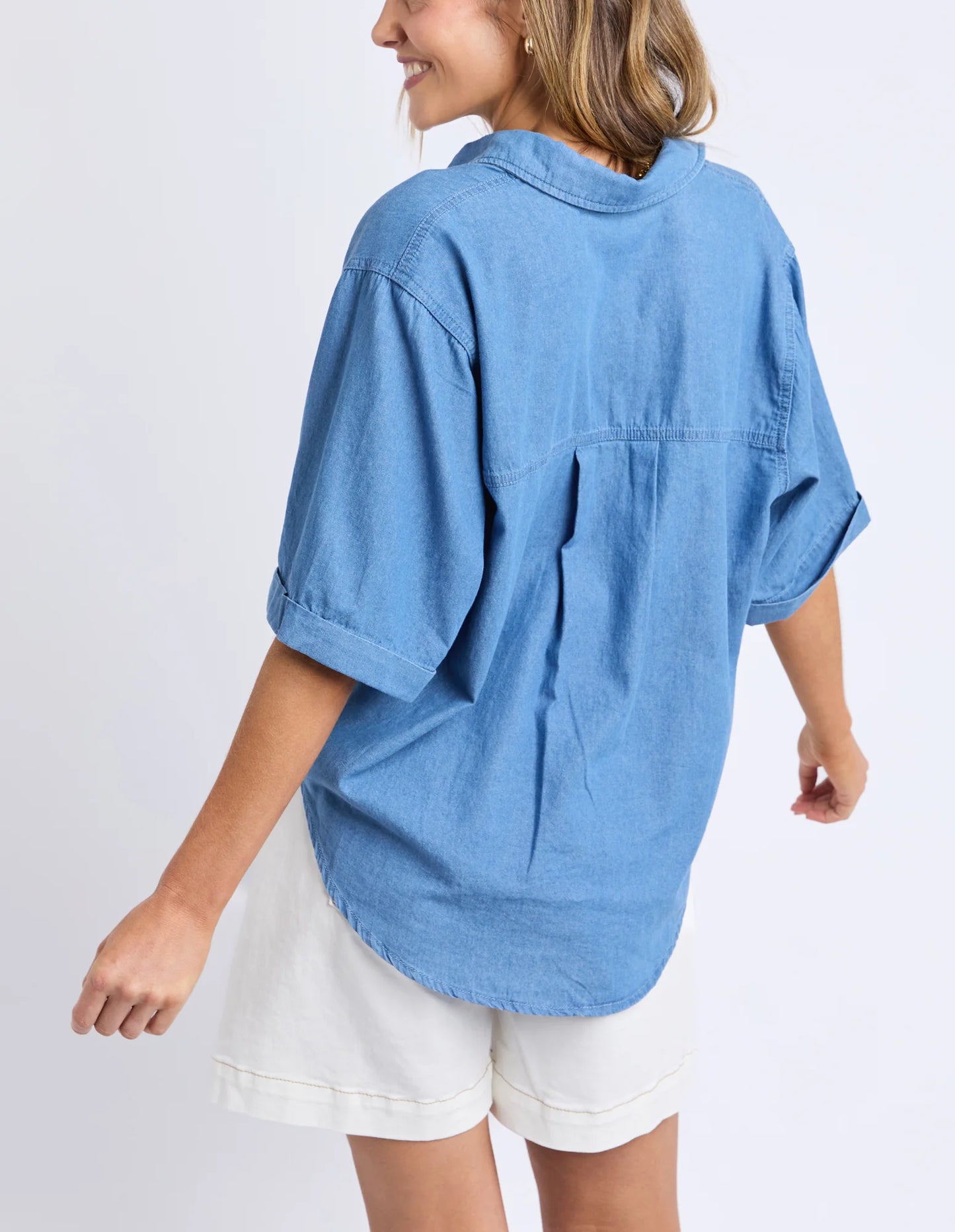 Elm Womens Blissful Chambray S/S Shirt