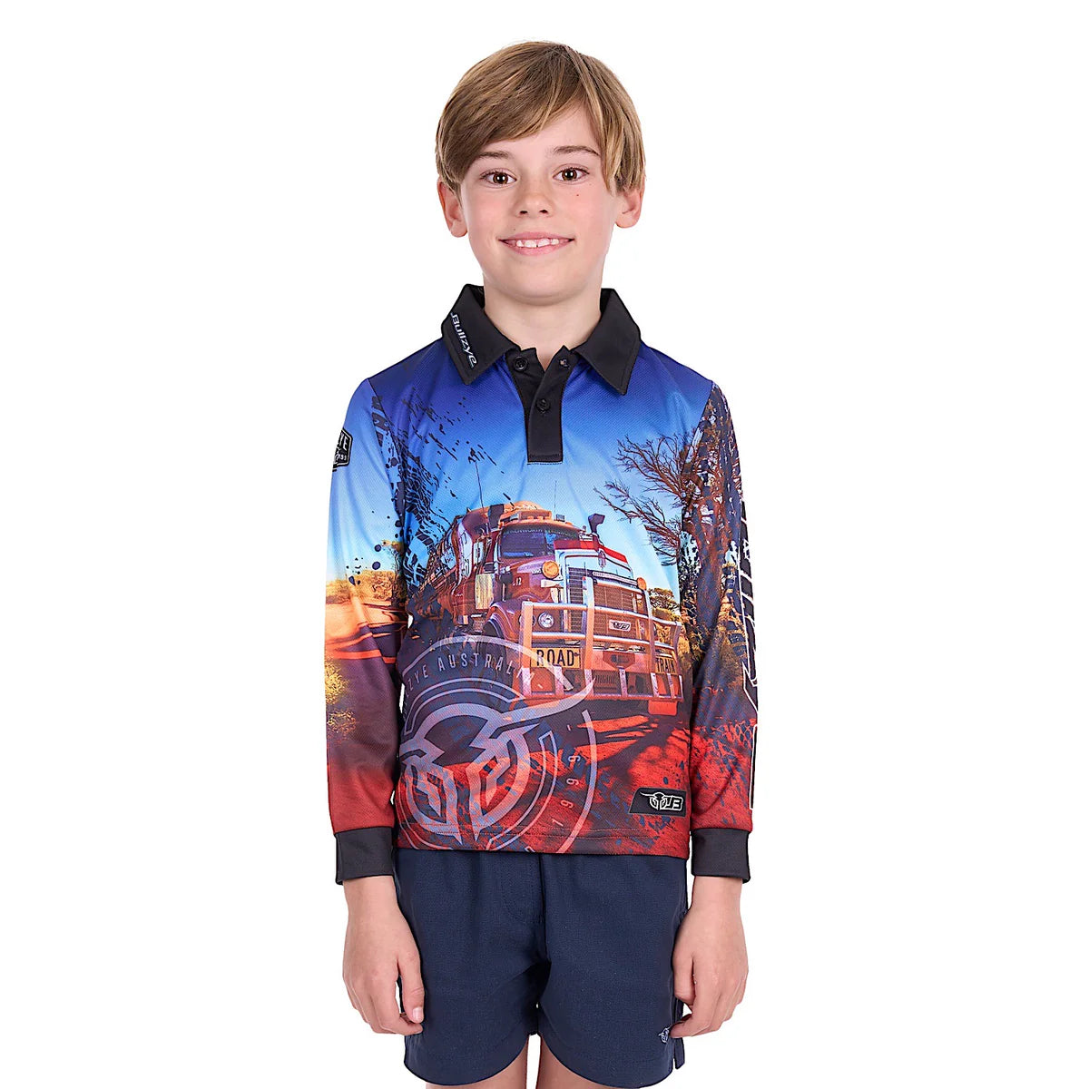 Bullzye Boys Roadtrain L/S Fishing Shirt