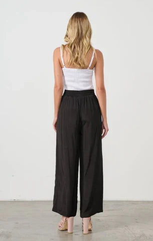 Holmes + Fallon Womens Wide Leg Elastic Waist Pants