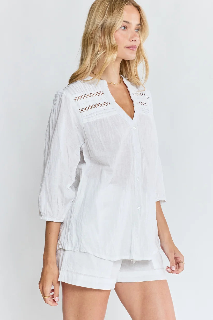 Lula Life Womens Laverne Tuck Shirt