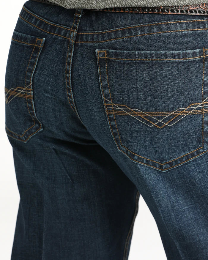 Cinch Mens Grant Mid Rise Relaxed Boot Cut 34 Leg Jeans