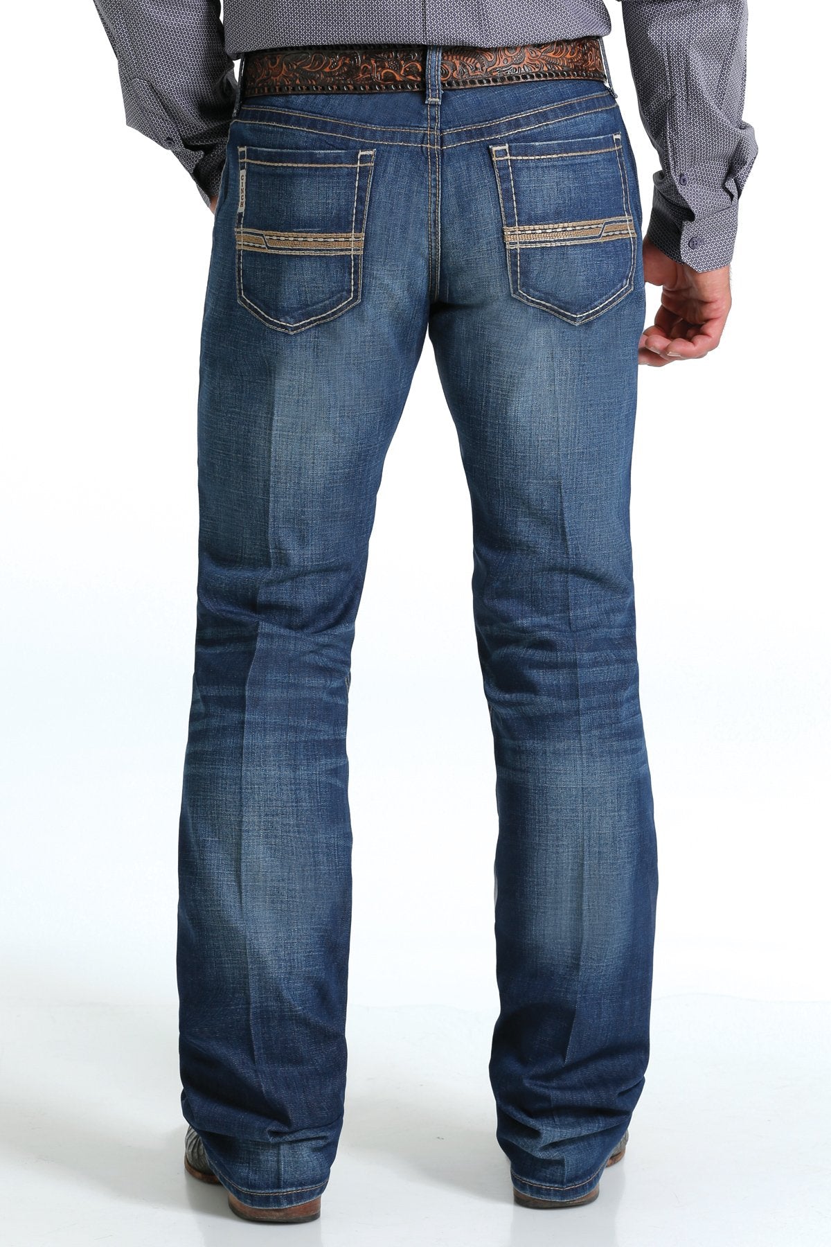 Cinch Mens Ian Mid Rise Slim Boot Cut Jeans 36 Leg