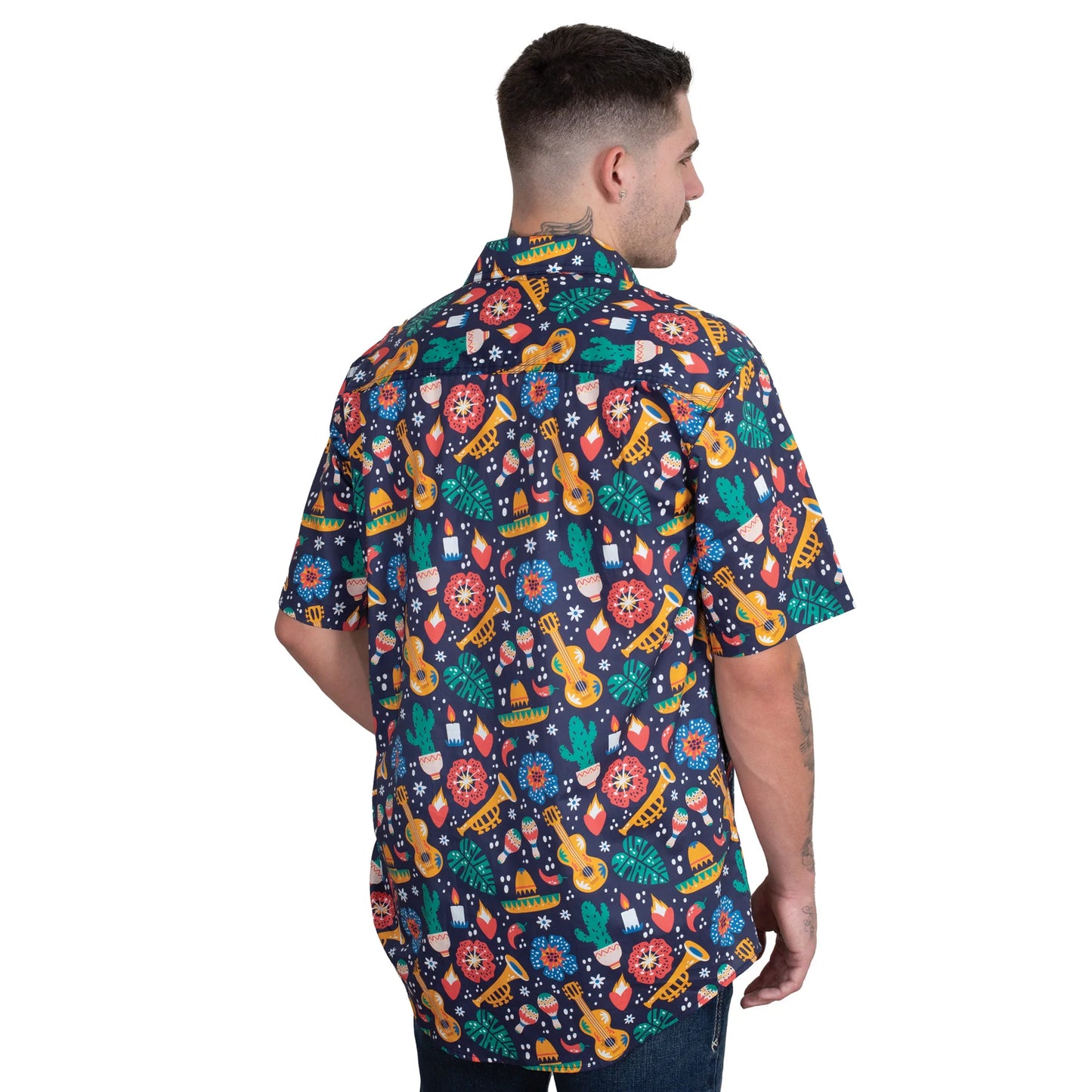 Just Country Mens Jordan Full Button S/S Print Workshirt