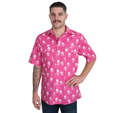 Just Country Mens Jordan Full Button S/S Print Workshirt