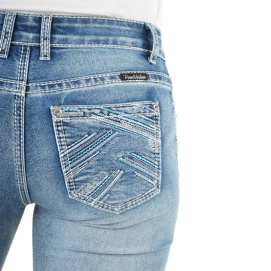 Pure Western Womens Crisscross Relax Rider Jean
