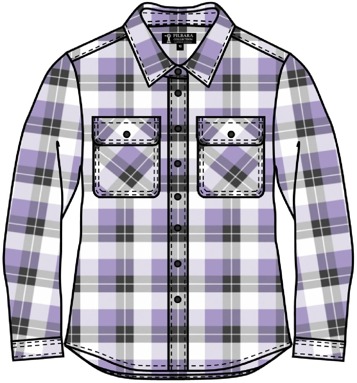 Pilbara Womens Open Front Flannelette Shirt