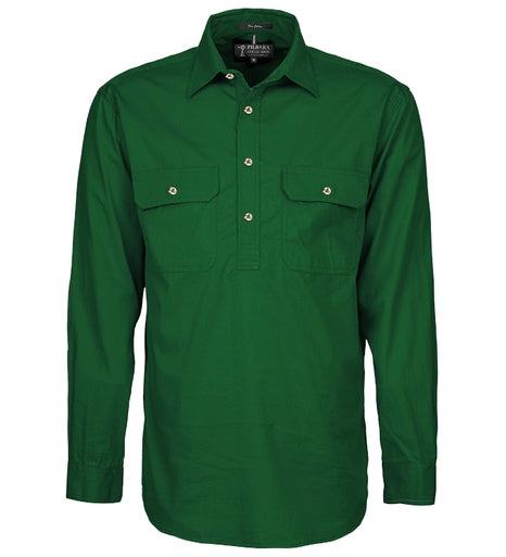 Pilbara Mens 1/2 Button L/s Shirt