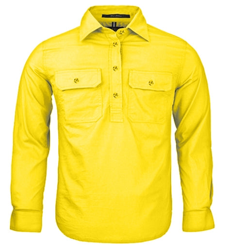 Pilbara Kids 1/2 Button L/s Shirt