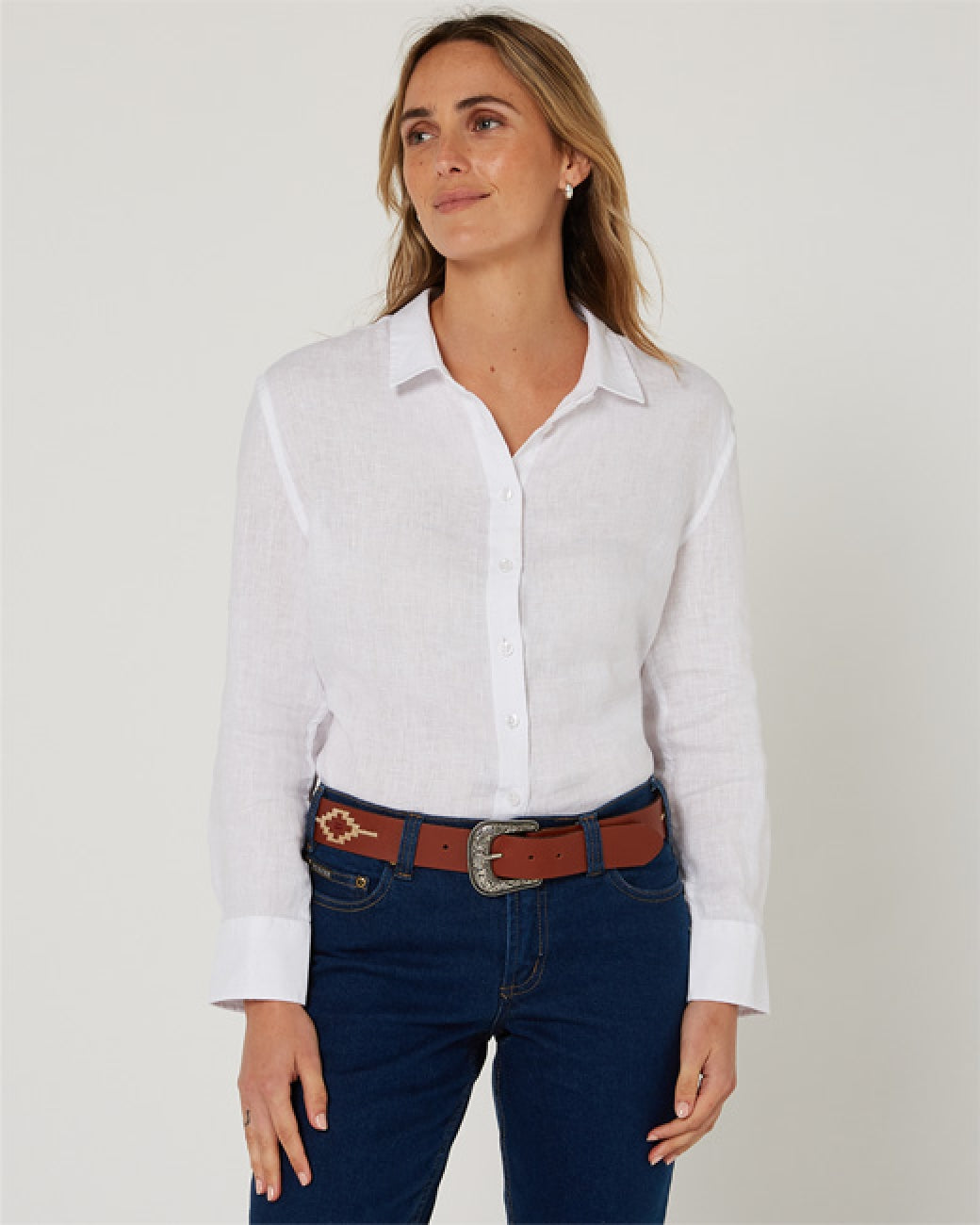 Pilbara Womens L/S Linen Shirt