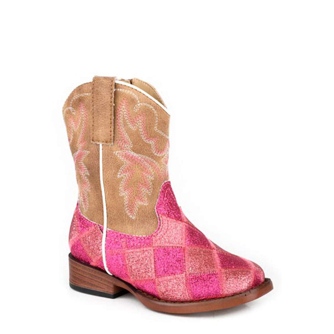 Roper Toddler Glitter Blocks Boots