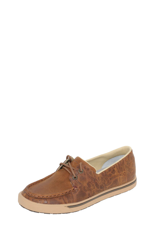Twisted X Womens Leather Loper Lace Up Slip On