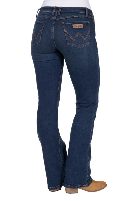 Wrangler Womens Mae Jane Mid Rise Boot Cut 34L Jeans