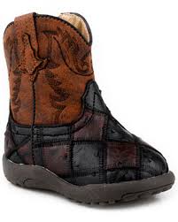 Roper Infant Cowbaby Bird Blocks Boots