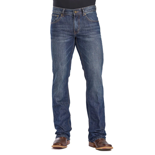 Tin Haul Mens 1660 Jagger Fit Logo Boot Cut Jeans