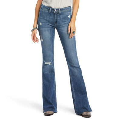 Ariat Womens High Rise Flare Piper Jean Xlong Leg
