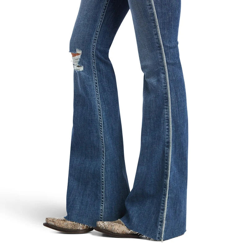 Ariat Womens High Rise Flare Piper Jean Xlong Leg