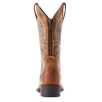 Ariat Womens Round Up Back Zip Boots