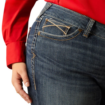 Ariat Womens Lila Mid Rise Boot Cut Regular Leg Jeans