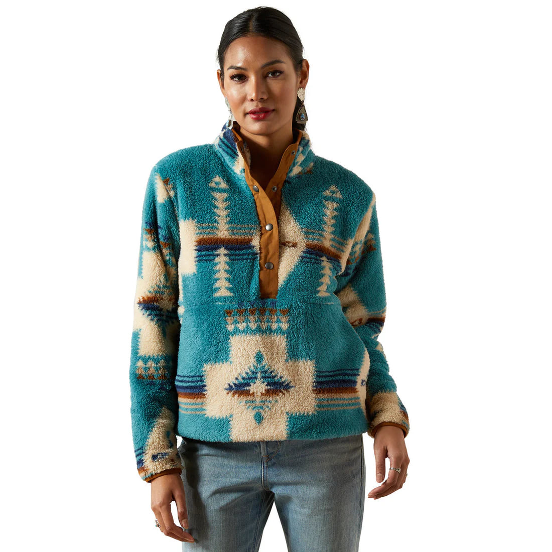 Ariat Womens Berber Snap Front Sweatshirt