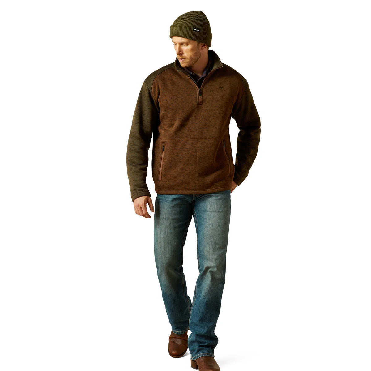 Ariat Mens Caldwell Logo Zip Sweater