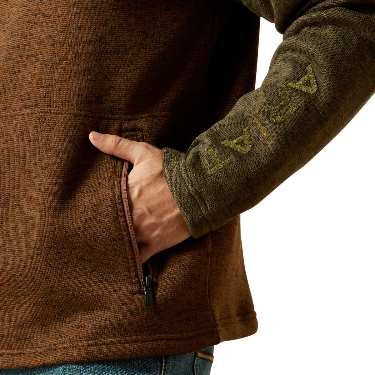 Ariat Mens Caldwell Logo Zip Sweater