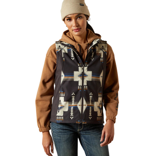 Ariat Womens Logo Softshell Print Vest