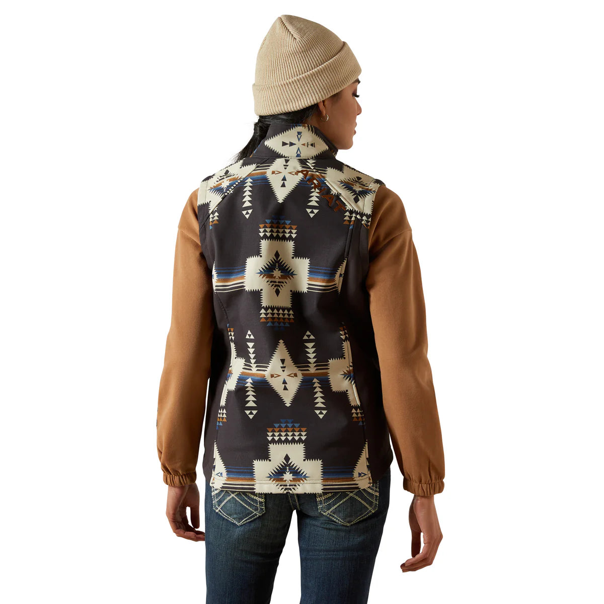 Ariat Womens Logo Softshell Print Vest