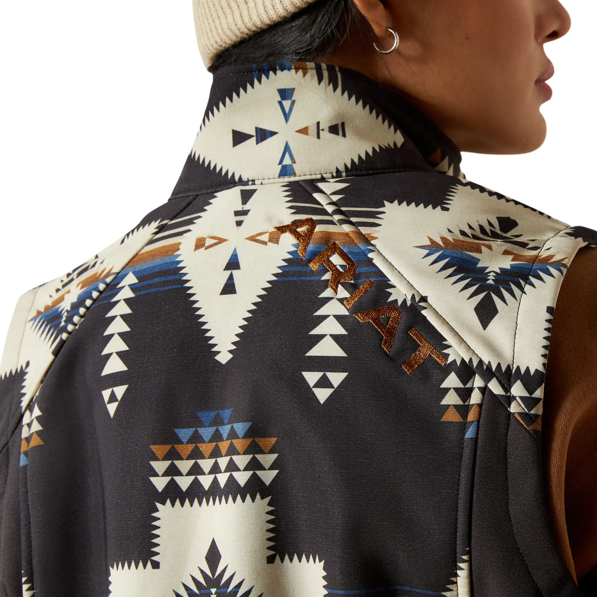 Ariat Womens Logo Softshell Print Vest