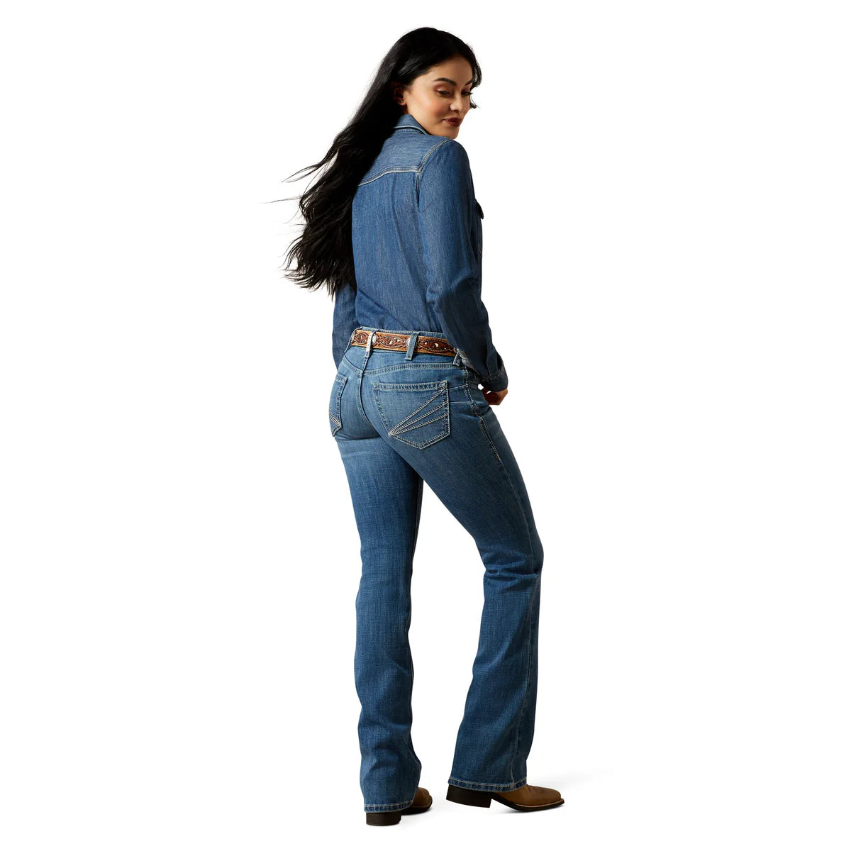 Ariat Womens Aisha Mid Rise Boot Cut Jeans
