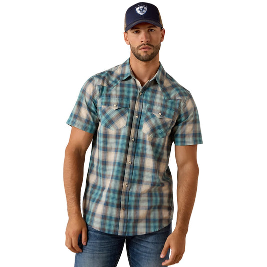 Ariat Mens Retro Halden Sitted S/S Snap Shirt