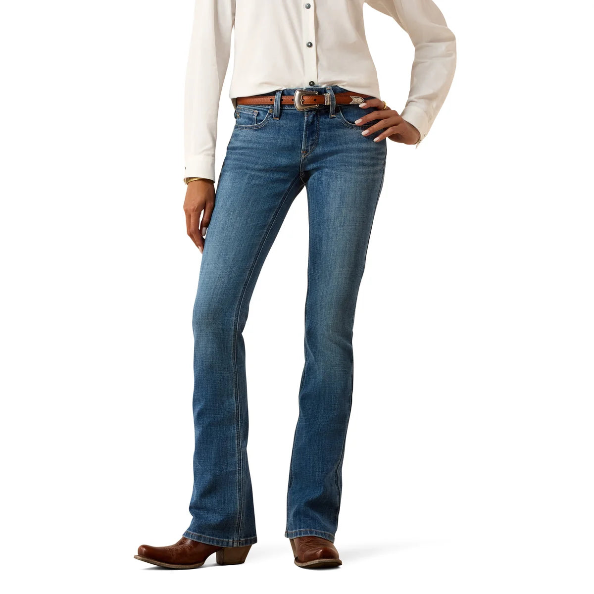 Ariat Womens Esti Mid Rise Boot Cut Jeans