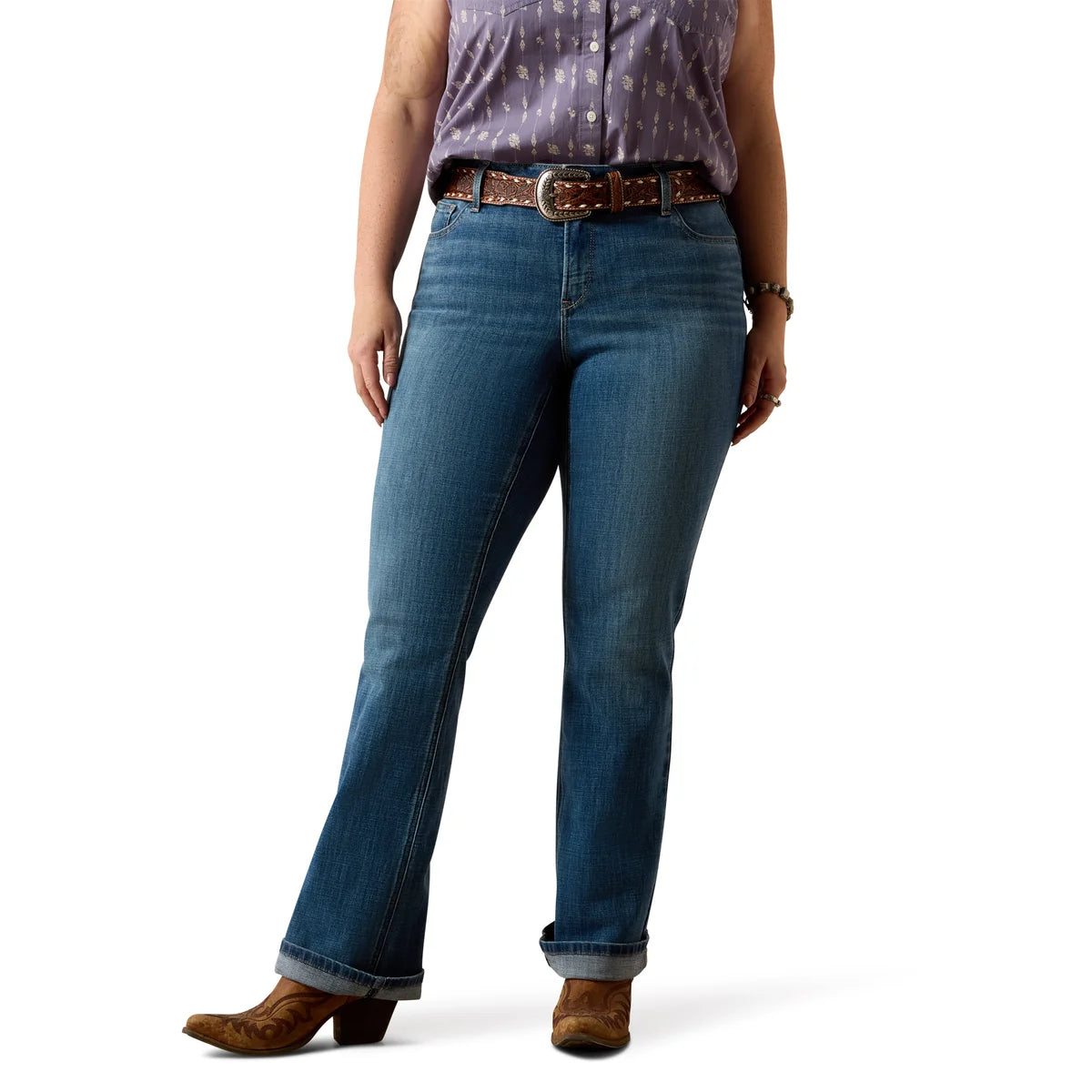 Ariat Womens Esti Mid Rise Boot Cut Jeans