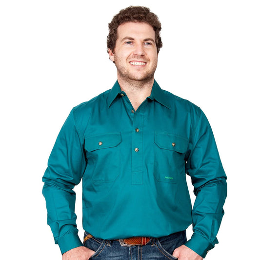 Just Country Mens Cameron 1/2 Button L/s Shirt