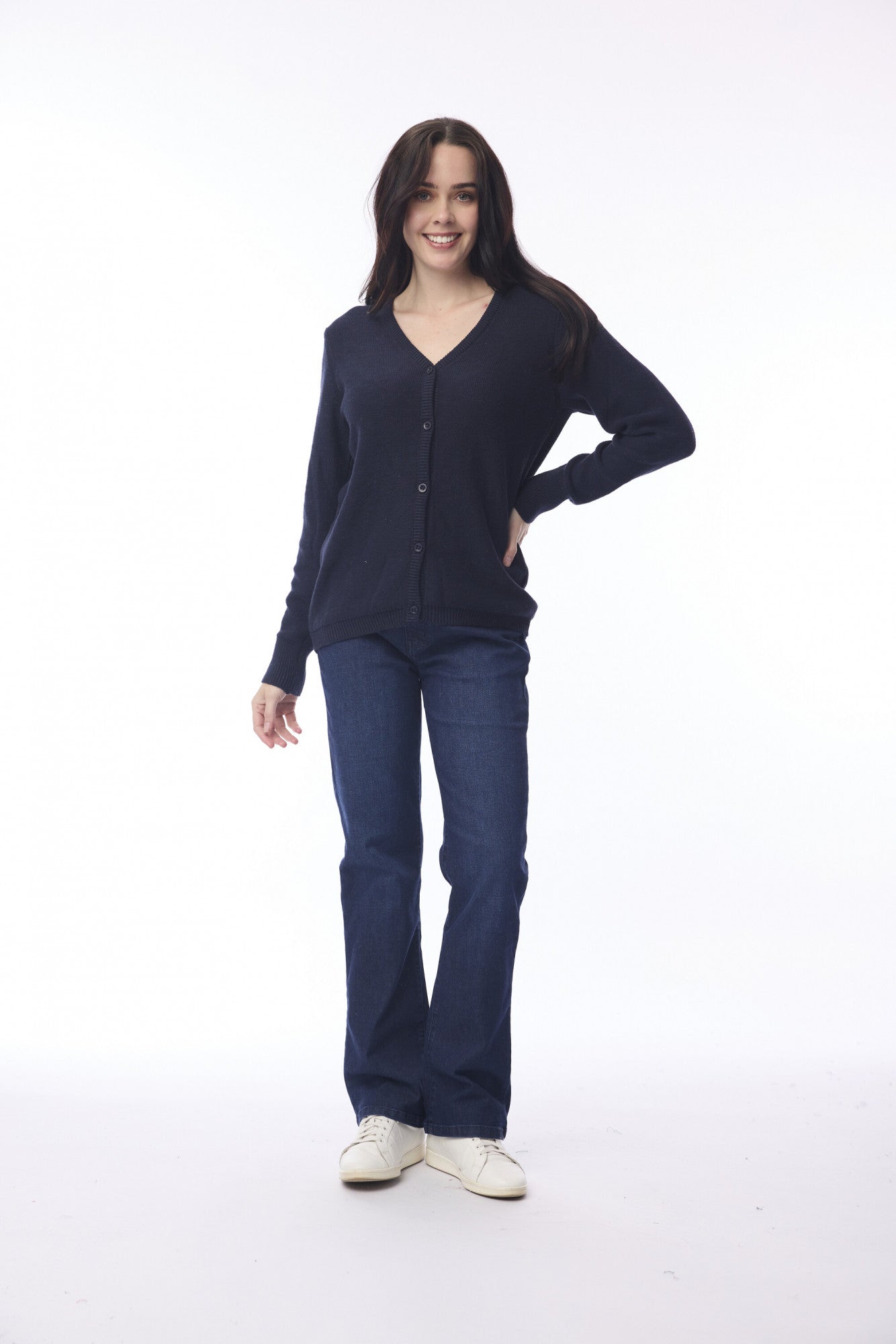 Orientique Womens Knit Cardigan Slub
