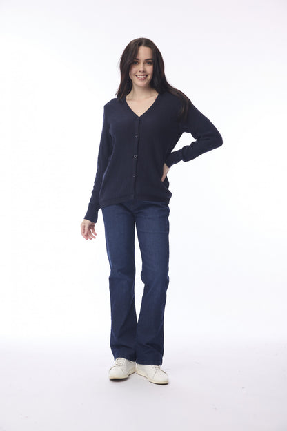 Orientique Womens Knit Cardigan Slub