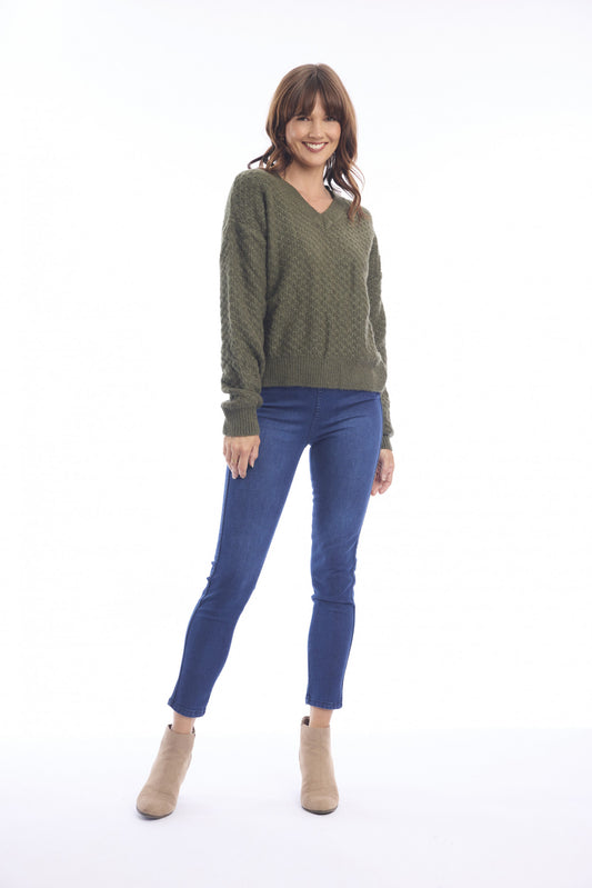 Escape Womens Knit Jumper V Neck