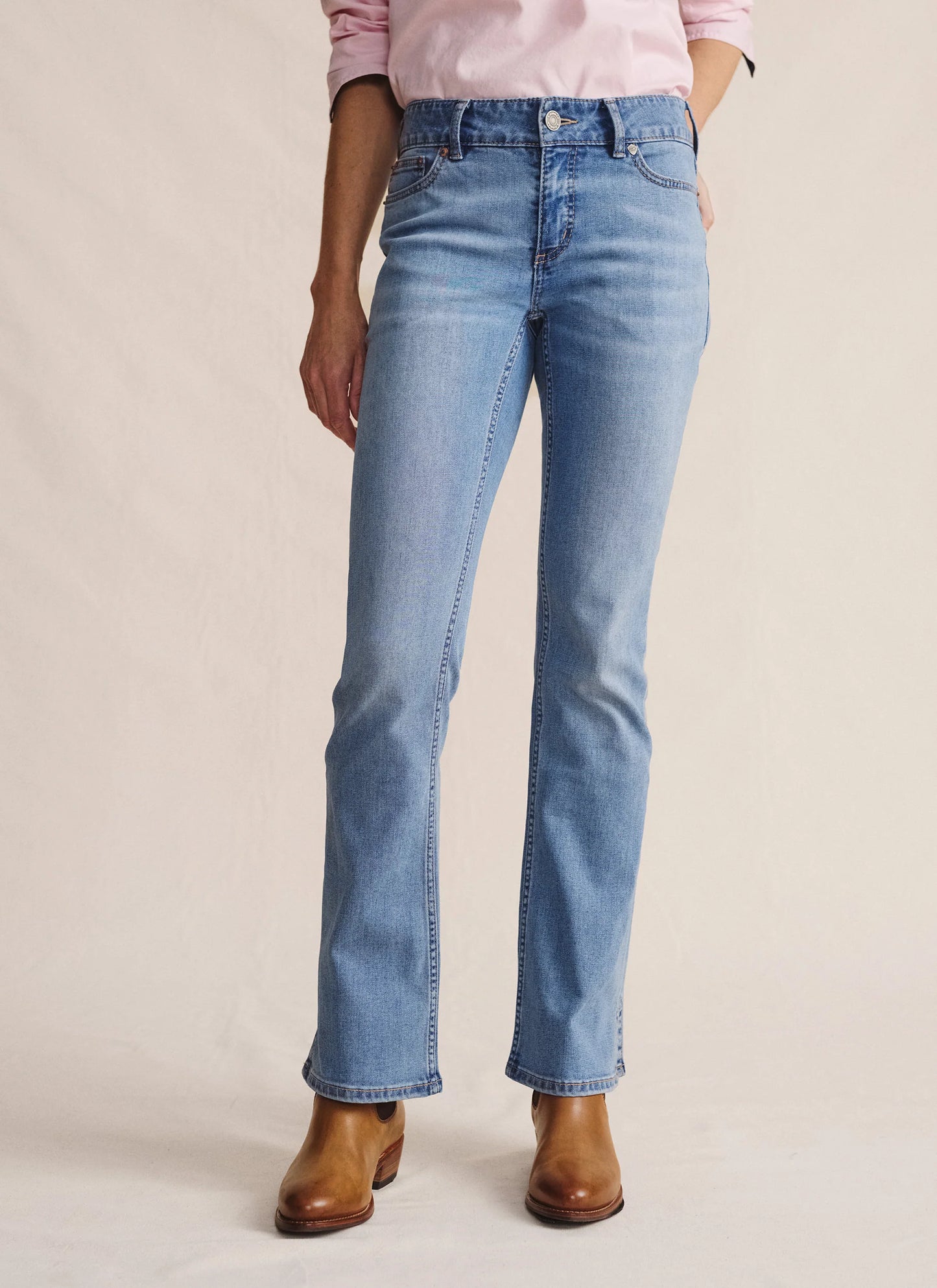 S.Kidman Womens Bimbi Mid Rise Boot Cut Regular Leg Jeans