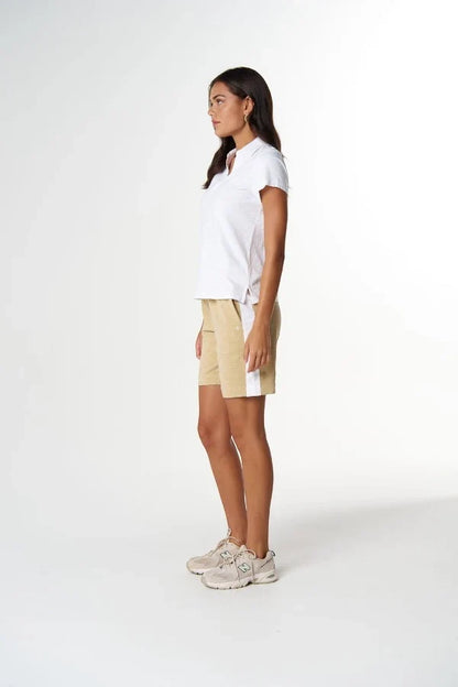 Cloth Paper Scissors Womens Collared Henley Shirt
