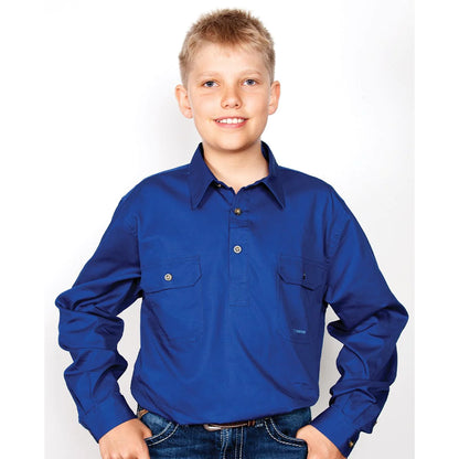 Just Country Kids Lachlan 1/2 Button L/s Shirt