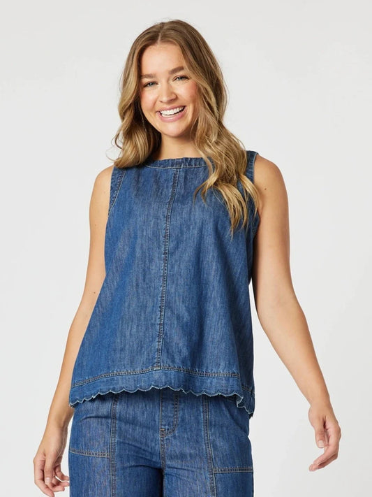 Threadz Womens Charli Denim Top