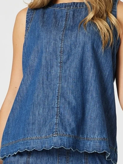 Threadz Womens Charli Denim Top
