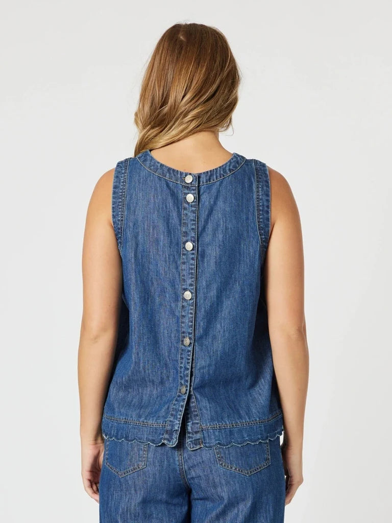 Threadz Womens Charli Denim Top