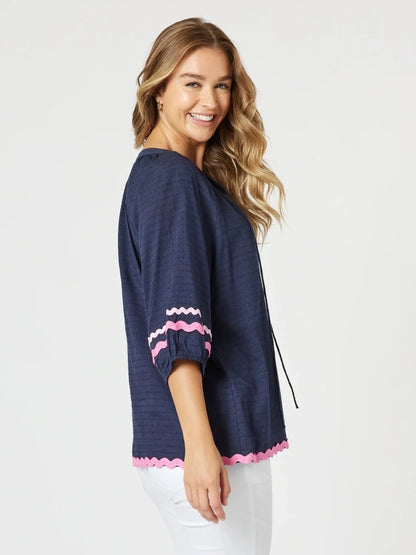 Threadz Womens Ric Rack Top