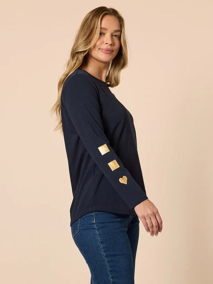 Threadz Womens Hearts Square Tee