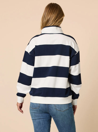 Threadz Womens Varsity Stripe Sweatshirt