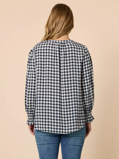 Threadz Womens Gingham Check Top
